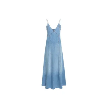 Chloé Long Flare Denim Dress