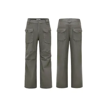 PLUSONEONE+ Pants Unisex Gray Green