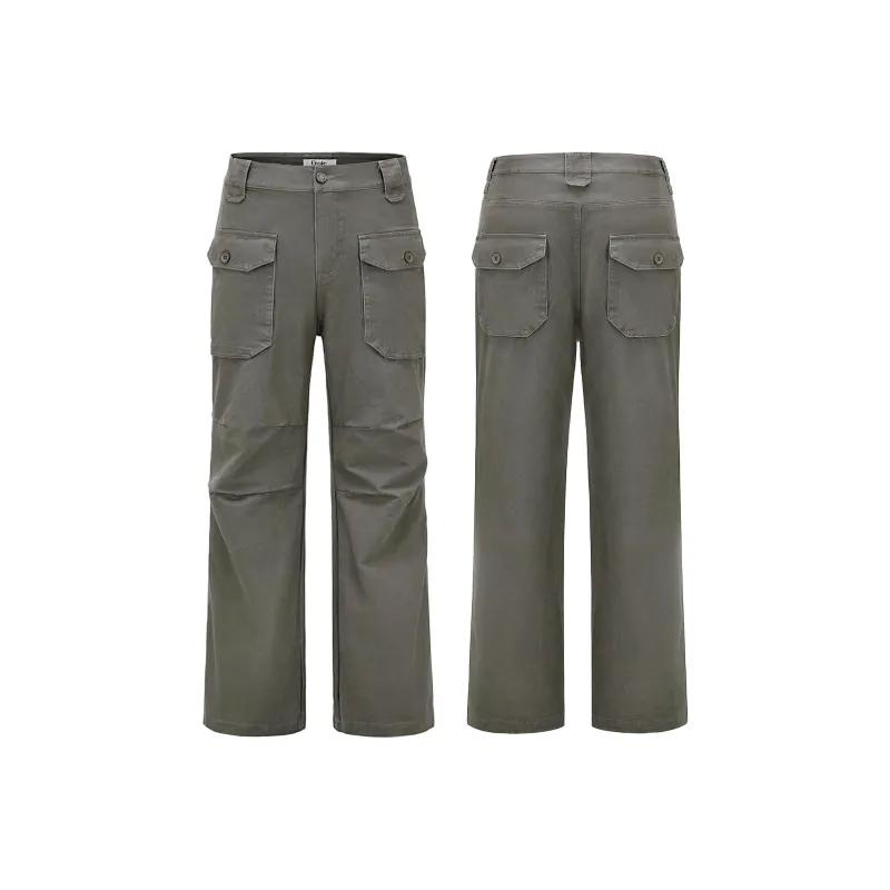 PLUSONEONE+ Pants Unisex Gray Green-0