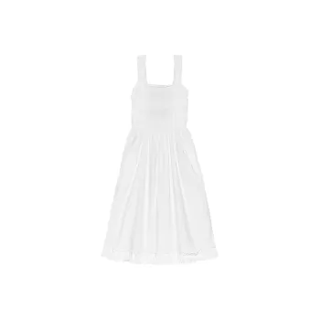GANNI SS24 Slip Dress Women's Bright White