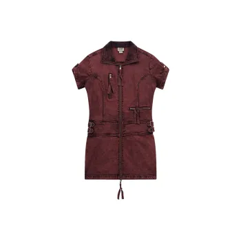 GUESS Short Sleeved Dress Women's Red