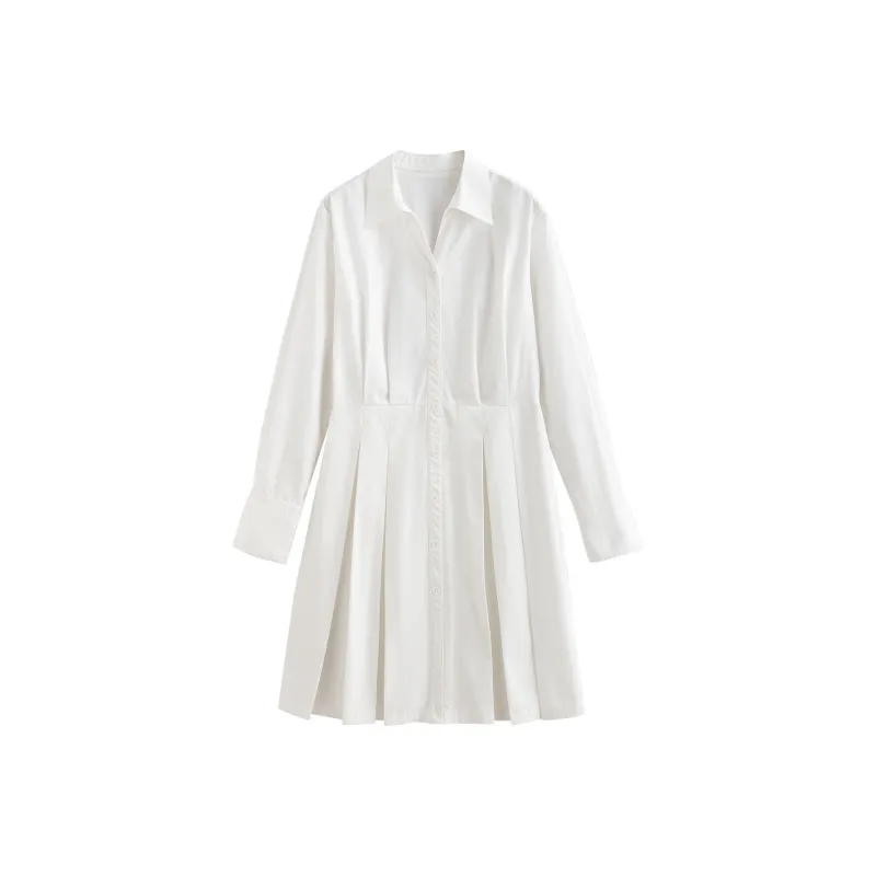 Initial Language Long Sleeved Dresses Women's-0