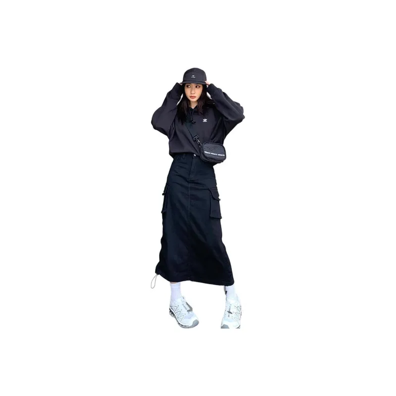 LIGEMAN Denim Long Skirt Women's-0