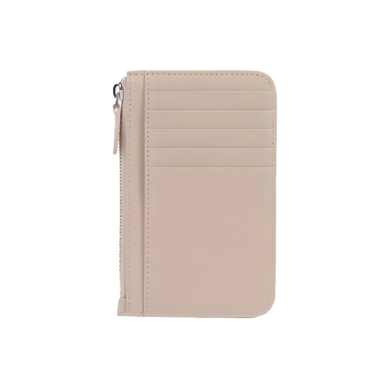 Balenciaga Sheepskin Card Holder Coin Purse Women's Light Beige-0