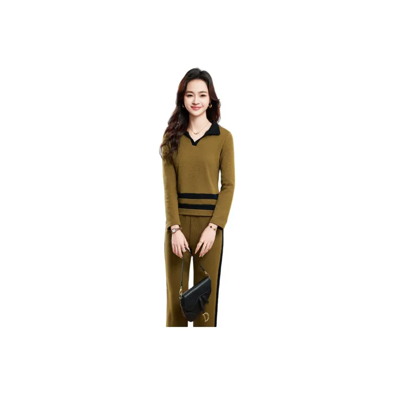 Fele.d Casual Suit Women's Coffee-0