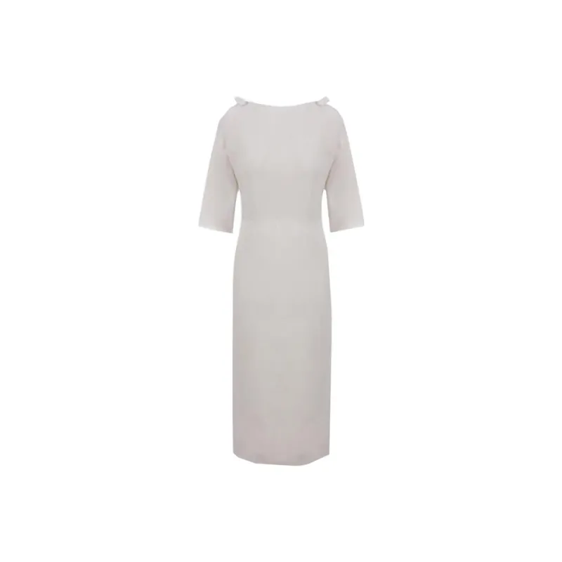 Valentino Short Sleeved Dress Women's White-0