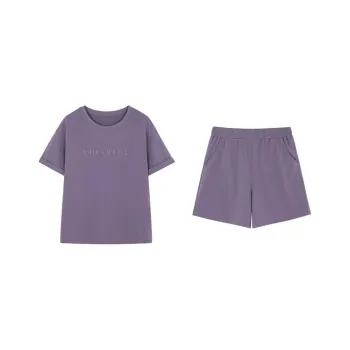 Mo Han Yi Mei Casual Suit Women's Taro Purple
