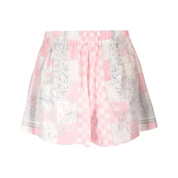 VERSACE Shorts 'Pastel Pink/White/Silver'