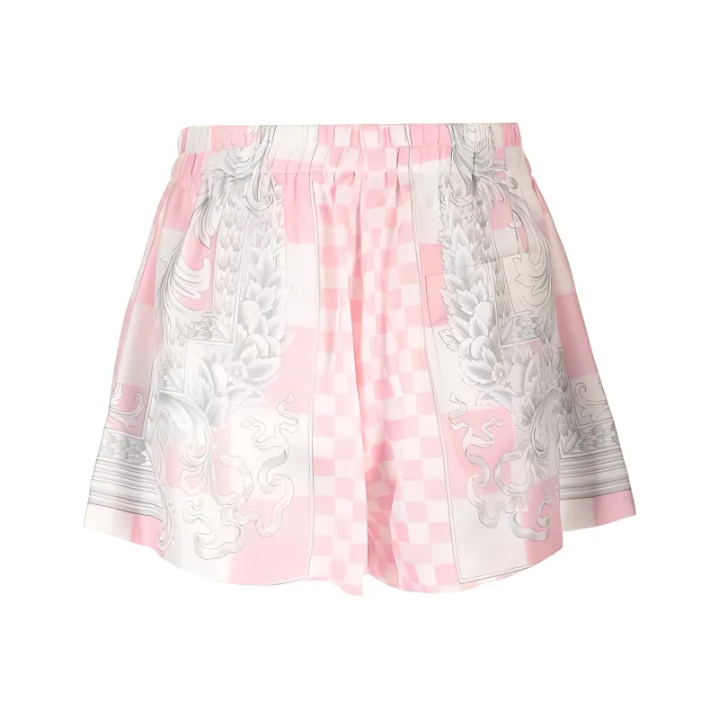 VERSACE Shorts 'Pastel Pink/White/Silver'-0