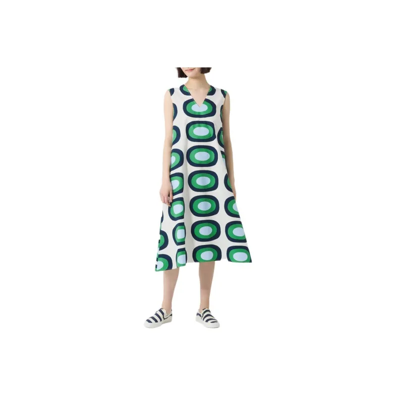 UNIQLO Sleeveless Dress Women's Green-0
