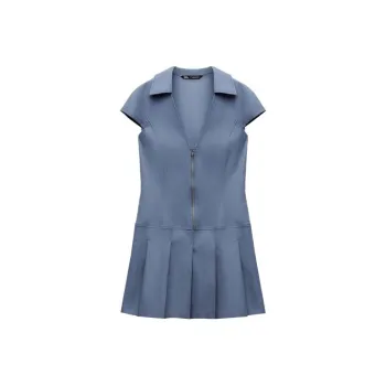 ZARA Short Sleeved Dress Women's Ocean