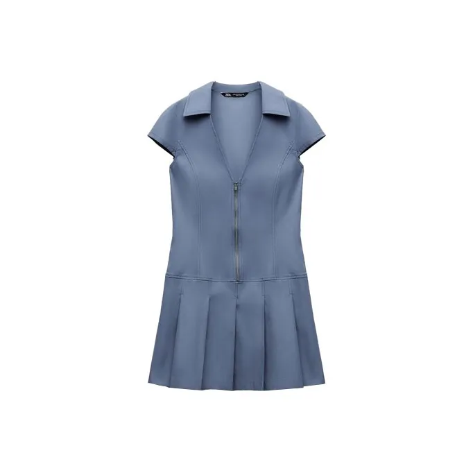 ZARA Short Sleeved Dress Women's Ocean-0