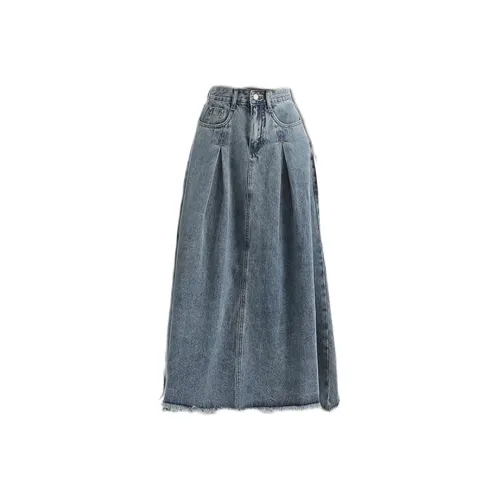 HELEH Denim Long Skirts Women's