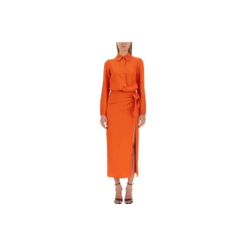 MOSCHINO Long-Sleeved Dresses Women's Orange Red