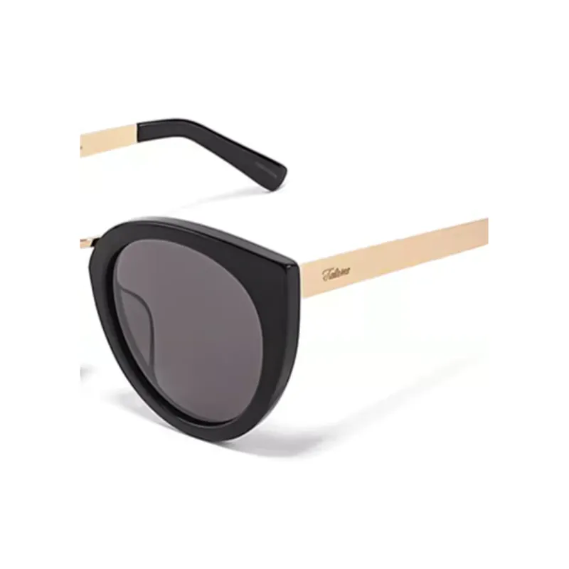 Fakeme Plate And Metal Irregular Shape Sunglasses Unisex Black-2