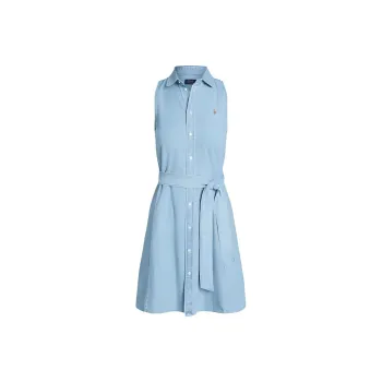 Polo Ralph Lauren SS24 Sleeveless Dress Women's Indigo
