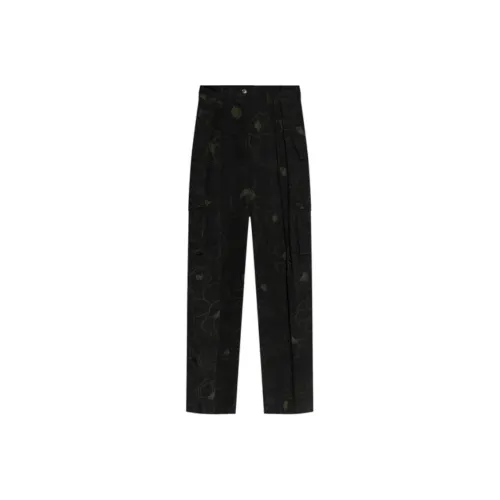DRIES VAN NOTEN Graphic Print Cargo Trousers