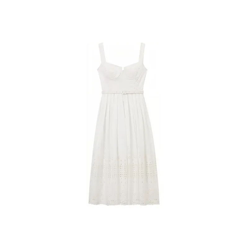 Self portrait Broderie Cotton Midi Dress-0