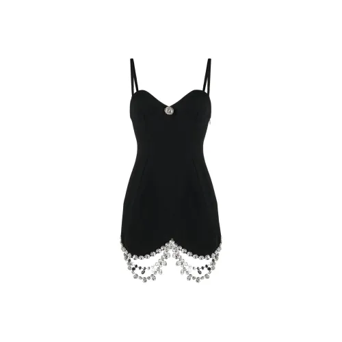 AREA Slip Dresses Women's Black
