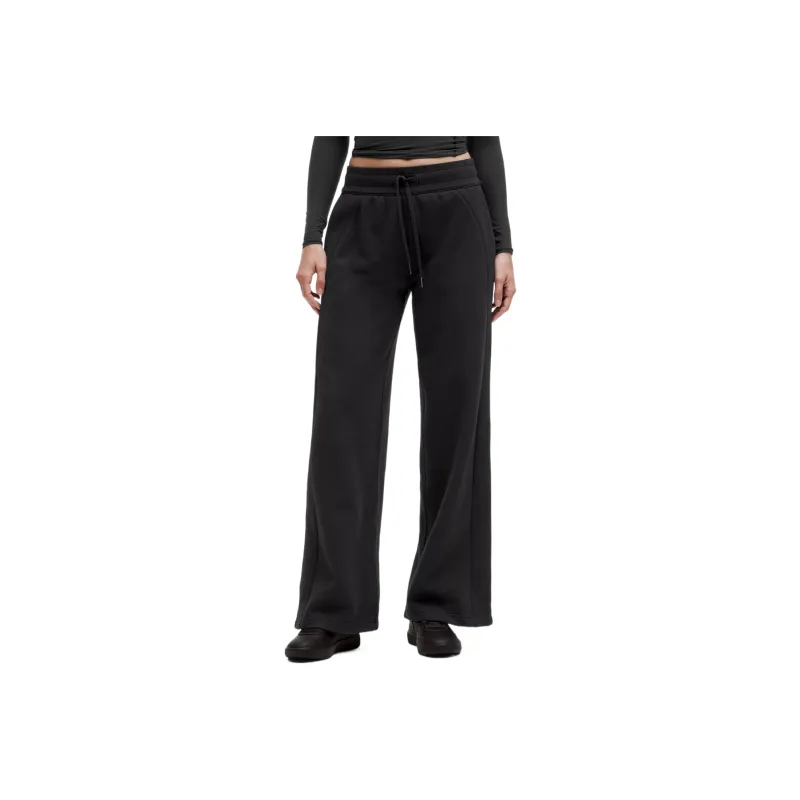 Lululemon Scuba Series Mid Rise Wide Leg Pant Short Knitted Sweatpants 28' Women's-0