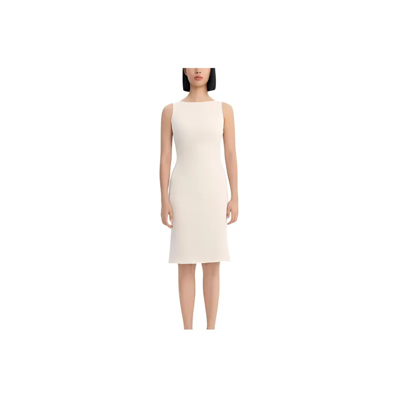 THEORY Sleeveless Dress Women's Rock White-0