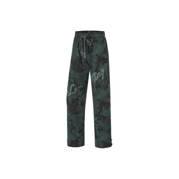 LiNing Fitness Series Knitted Sports Pants Women's Cloud Jade Green Gothic Green Black