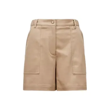 Moncler Logo Patch Pleated Shorts