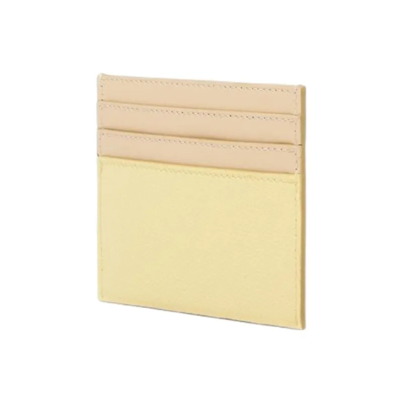 FENDI FF Diamonds Series Calfskin Card Holder Women's Yellow-1