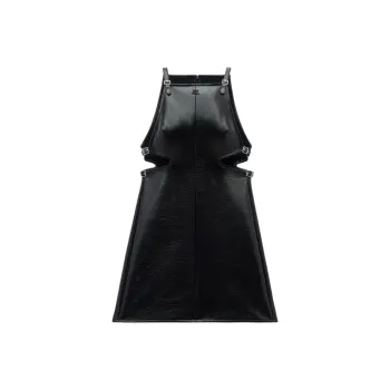 COURREGES Slash Buckle Vinyl Dress