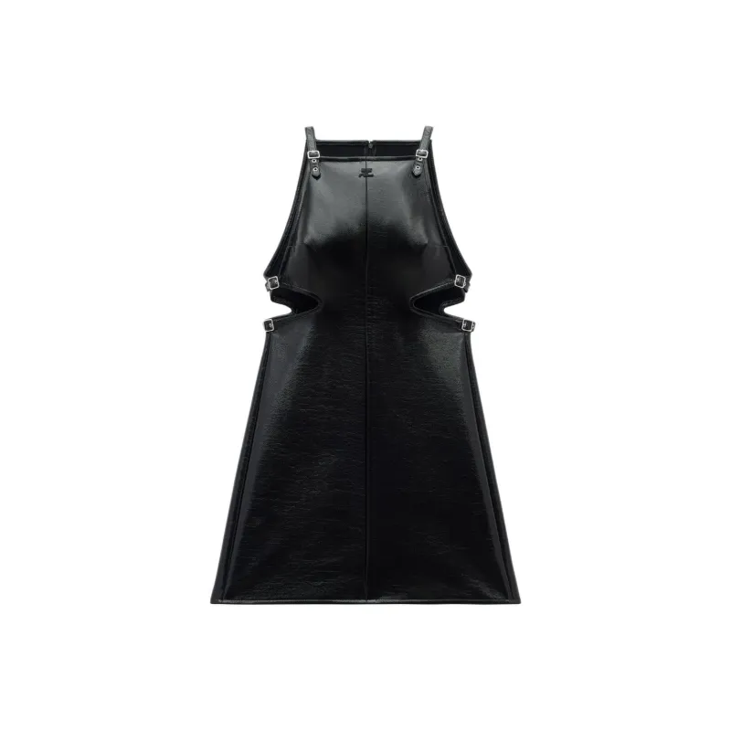 COURREGES Slash Buckle Vinyl Dress-0