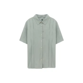 HOT HORSE Shirt Women's Subtle Texture Blue
