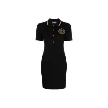VERSACE JEANS COUTURE V Emblem Polo Minidress