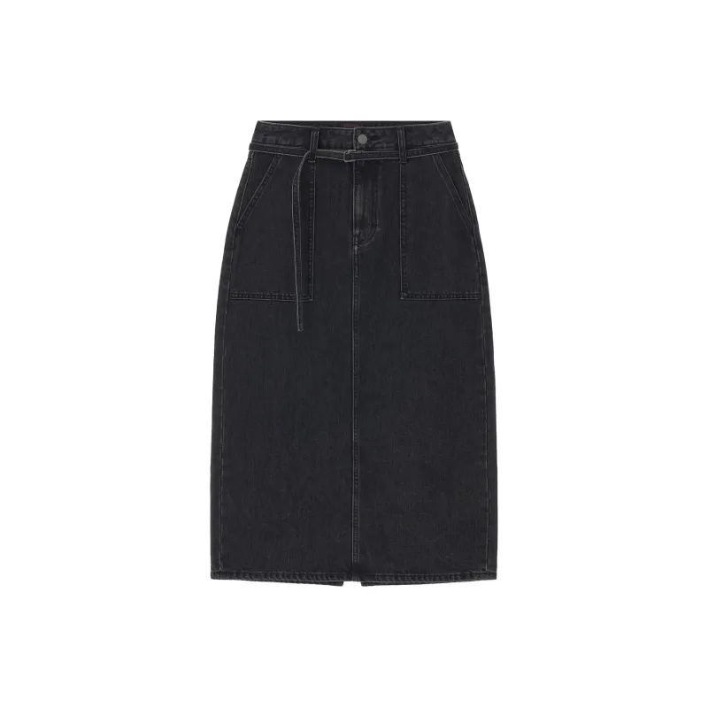 Lee Denim Long Skirts Women's Black-0
