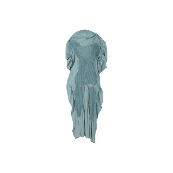 ISSEY MIYAKE Short-Sleeved Dresses Women's Blue