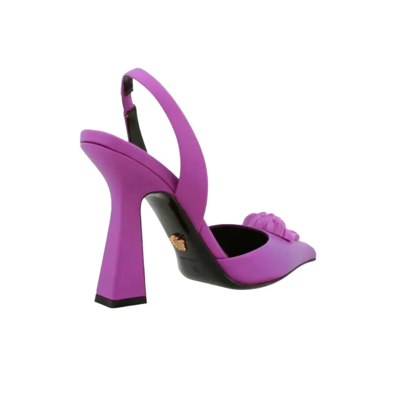 FANSIZHE La Medusa Chunky Heel High Heels Women's Purple-3