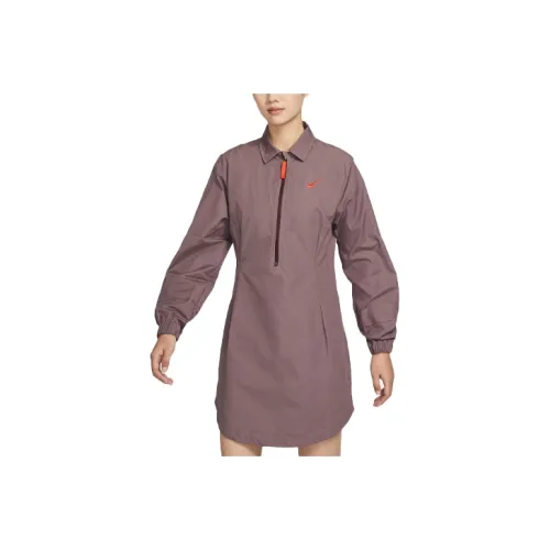Nike Long Sleeved Dresses Women's Eclipse Fuchsia