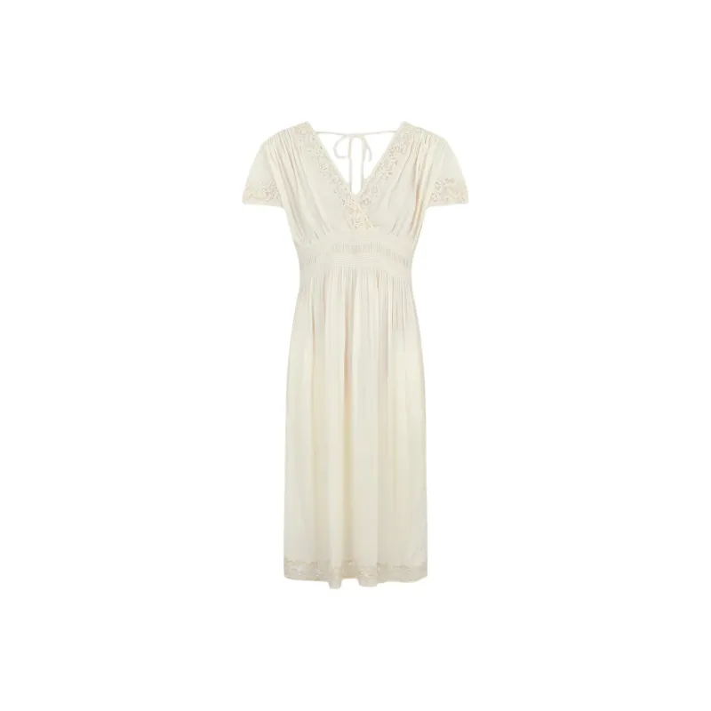 Rouje RUTHY DRESS Short-Sleeved Dresses Women's Beige-0