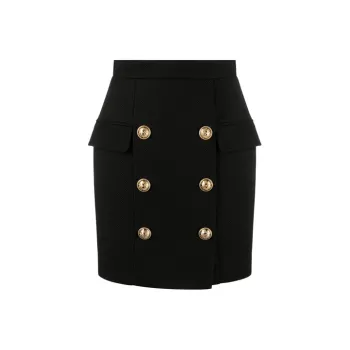 BALMAIN Casual Short Skirts Women's Black