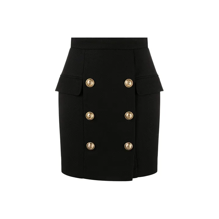 BALMAIN FW21 Casual Short Skirts Women's Black-0
