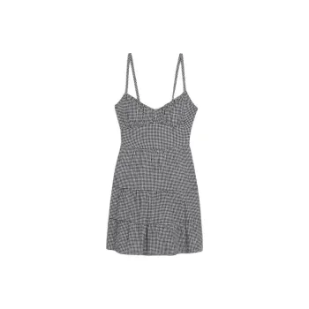 Hollister Slip Dresses Women's Black Plaid