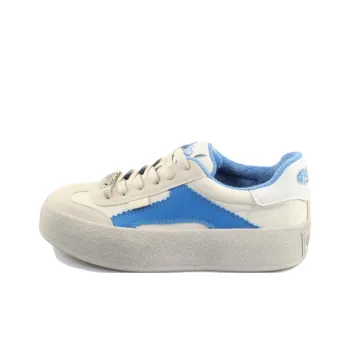 Buffalo Low Top Skateboard Shoes Unisex Beige Blue
