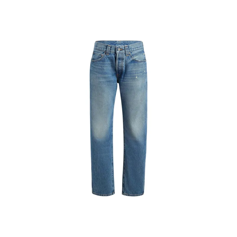 KHAITE Callum Jean Jeans Women's Heath/Indigo-0