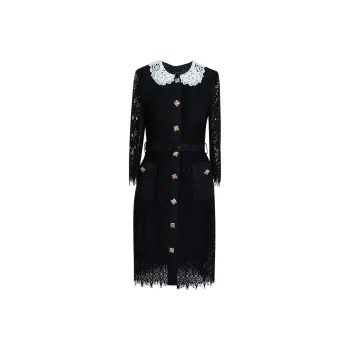 ROEYSHOUSE Long Sleeved Dress Women's Black