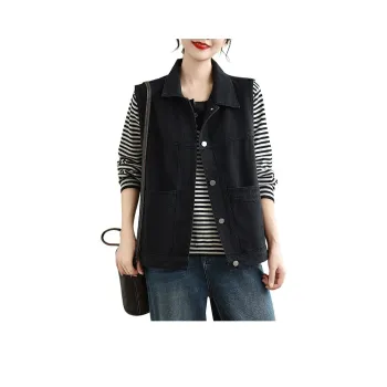 XIANSINIAO Vests Women's Black