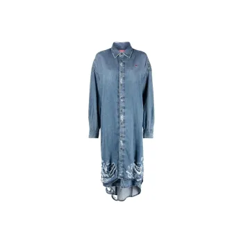 DIESEL Long-Sleeved Dresses Women's Blue