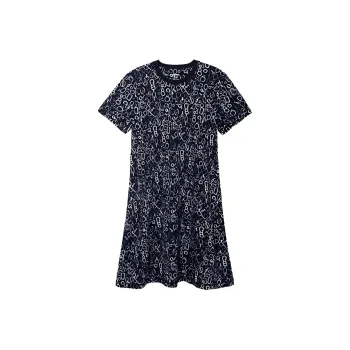 HERMES Short Sleeved Dress Women's Black