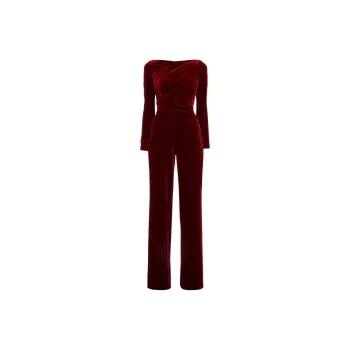 Talbot Runhof Gathered Jumpsuit