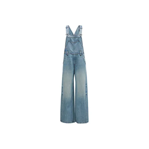 ONLY Overalls Women's Washed Denim Blue