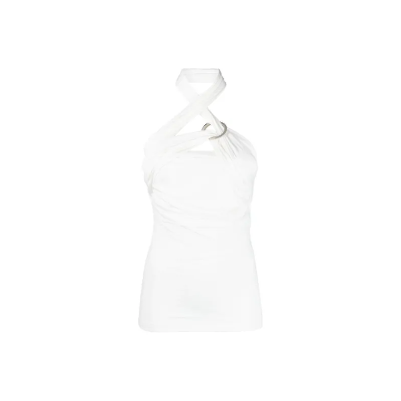 The Attico Draped Halterneck Top-0