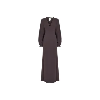 FENDI FW23 Long-Sleeved Dresses Women's Brown
